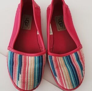 Ugg pink flats slip ons